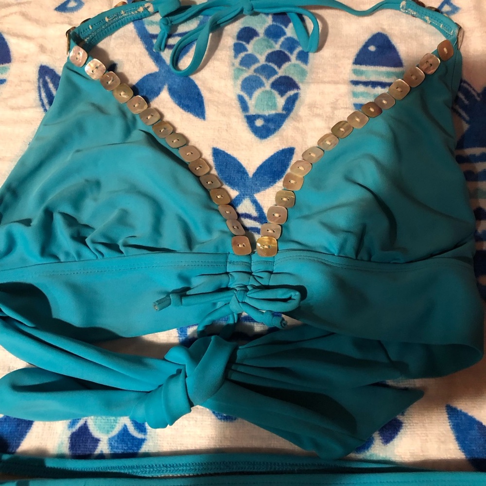 Teal Swimwear 2 Piece bikini XOXOXO Set